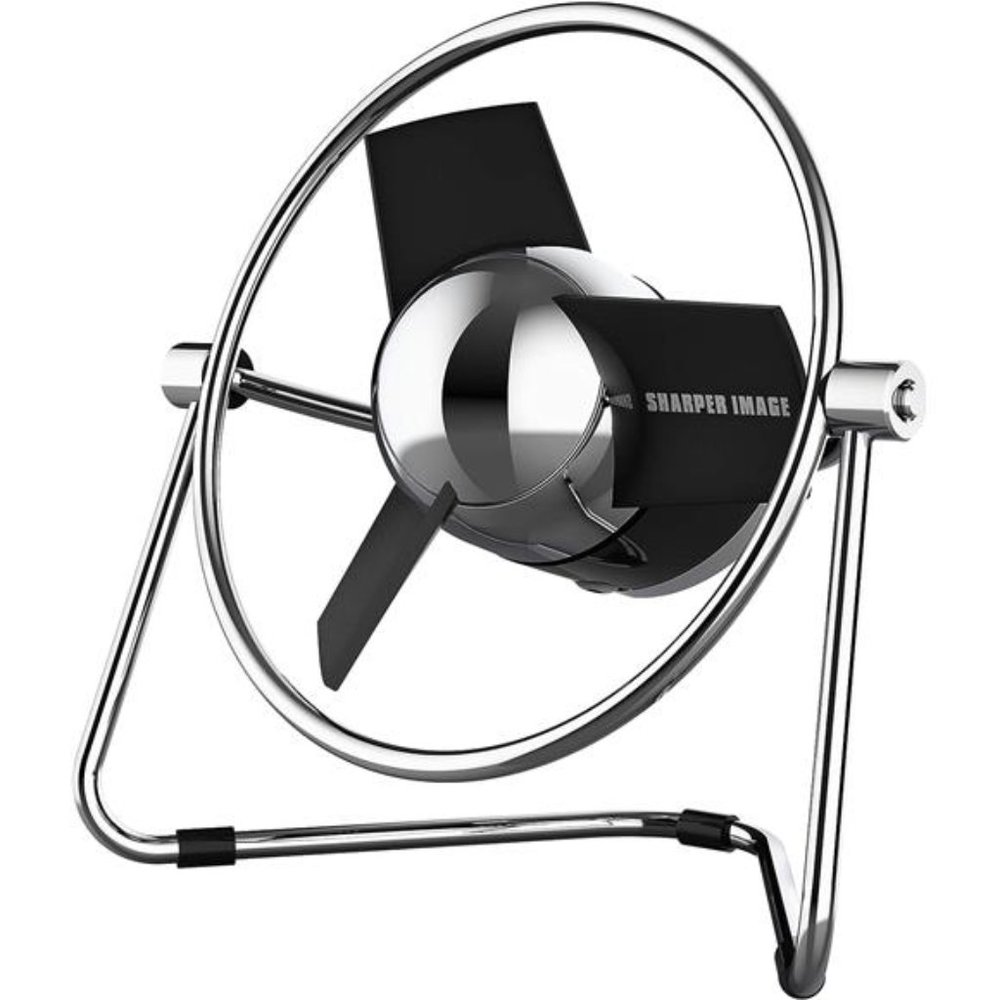 USB Fan with Soft Blades, 2 Speeds, Touch Control, Quiet Operation, Metal Frame